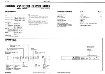 Boss RV 1000 schematic circuit diagram